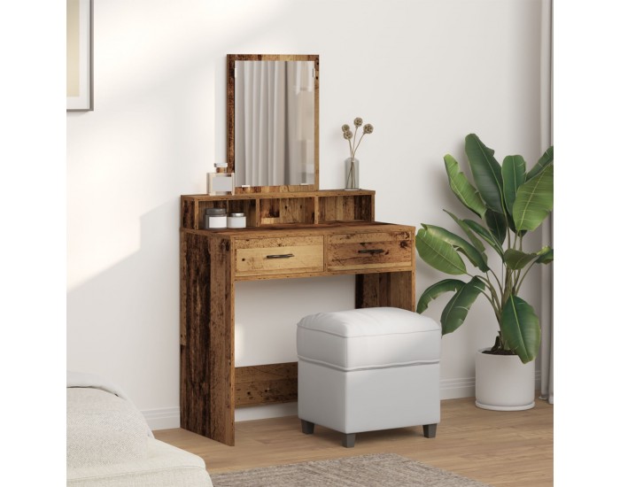 Sonata H Тоалетка с чекмеджета, старо дърво, 79x41x140 см