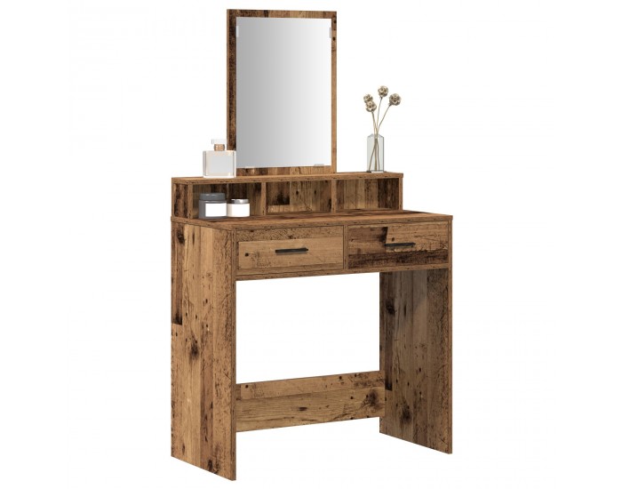 Sonata H Тоалетка с чекмеджета, старо дърво, 79x41x140 см