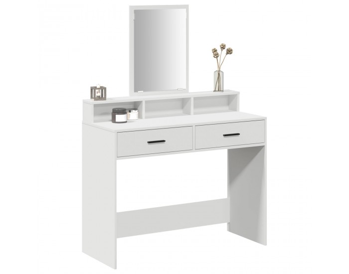 Маса за грим с чекмедже Бяло 100х41х140 см