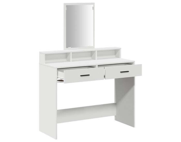 Маса за грим с чекмедже Бяло 100х41х140 см