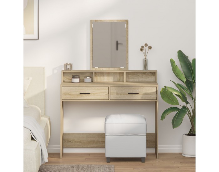 Sonata H Тоалетка с чекмеджета Сонома дъб 100x41x140 см