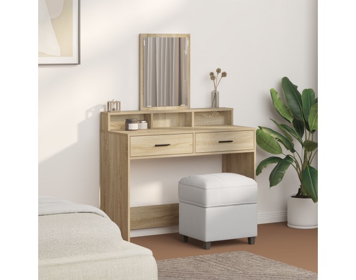 Sonata H Тоалетка с чекмеджета Сонома дъб 100x41x140 см