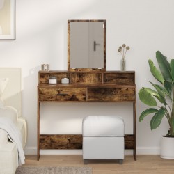 Sonata H Тоалетка с чекмеджета - Опушен дъб, 100x41x140 см - Тоалетки и Огледала