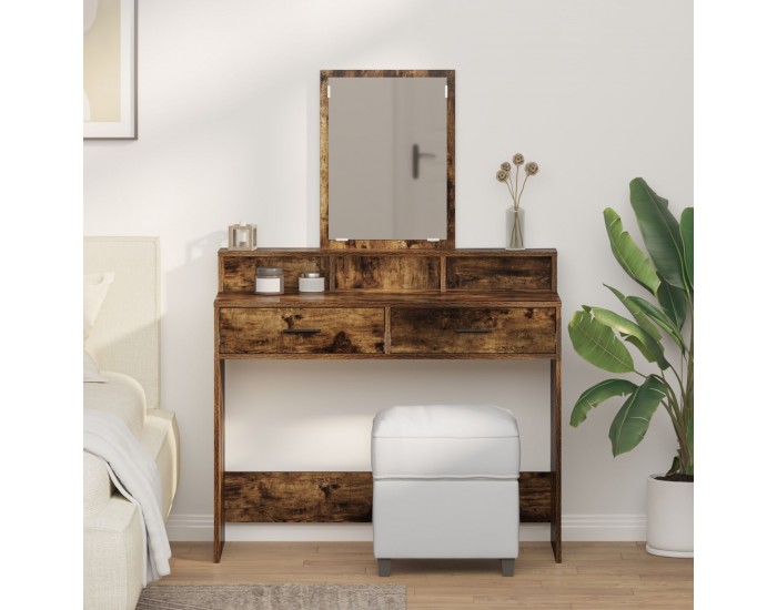 Sonata H Тоалетка с чекмеджета - Опушен дъб, 100x41x140 см Sonata H Тоалетка с чекмеджета - Опушен дъб, 100x41x140 см