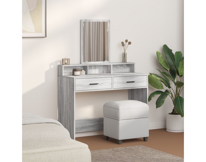 Sonata H Тоалетка с чекмеджета Сиво Сонома 100x41x140 см