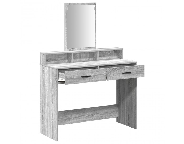 Sonata H Тоалетка с чекмеджета Сиво Сонома 100x41x140 см