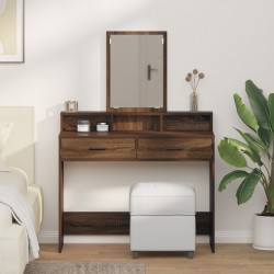 Дressing table с чекмеджета Кафяво дъб 100x41x140 см - Тоалетки и Огледала