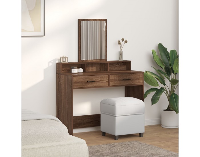 Дressing table с чекмеджета Кафяво дъб 100x41x140 см Дressing table с чекмеджета Кафяво дъб 100x41x140 см