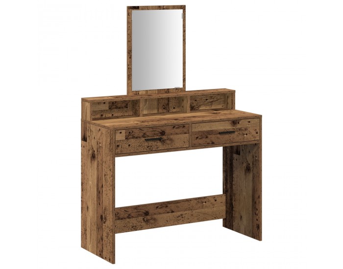 Sonata H Тоалктна маса с чекмеджета Старо дърво 100x41x140 см