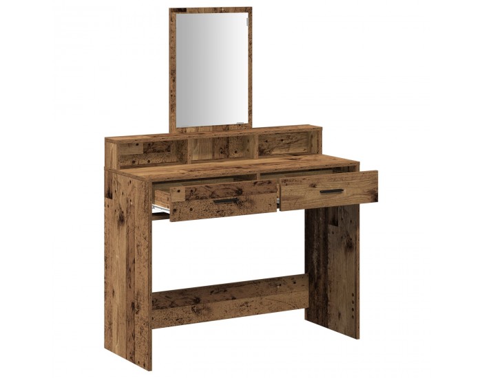 Sonata H Тоалктна маса с чекмеджета Старо дърво 100x41x140 см