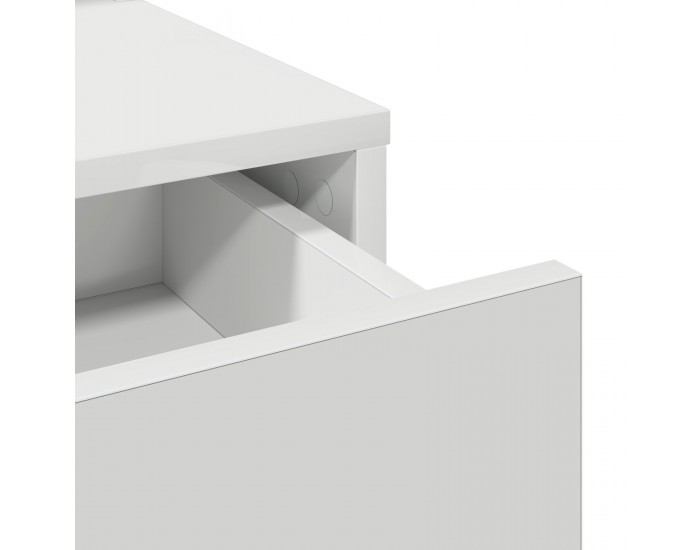 видaXL Тоалетка с LED светлини Бяло 50x41x140 см