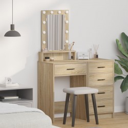 Sonata H Тоалетка  с LED лампи - Дъб Сонома - 50x41x140 см - Тоалетки и Огледала