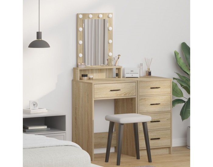 Sonata H Тоалетка  с LED лампи - Дъб Сонома - 50x41x140 см