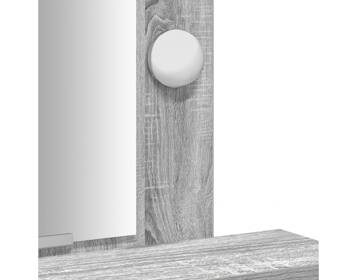 Sonata H Тоалетка Сивсонома Инженерна дървесина, Стъкло 50 x 41 x 140 см