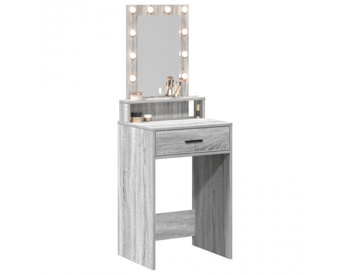 Sonata H Тоалетка Сивсонома Инженерна дървесина, Стъкло 50 x 41 x 140 см