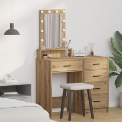 Sonata H Тоалетка с LED лампи Дъб Артезиан 50x41x140 см - Тоалетки и Огледала
