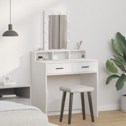 Sonata H Тоалетка с LED лампи Бяло 79x41x140 см - Тоалетки и Огледала
