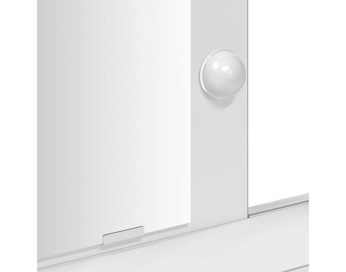 Sonata H Тоалетка с LED лампи Бяло 79x41x140 см