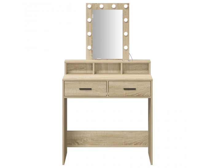 Sonata H Тоалета с LED лампи Сонома Дъб 79x41x140 см