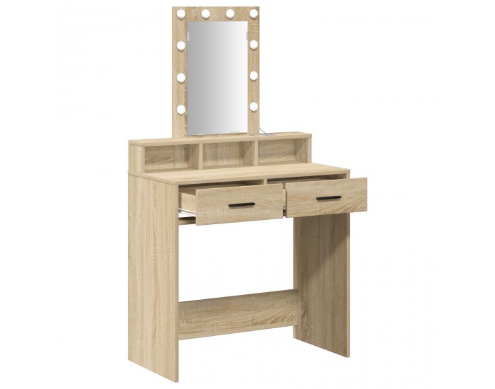 Sonata H Тоалета с LED лампи Сонома Дъб 79x41x140 см