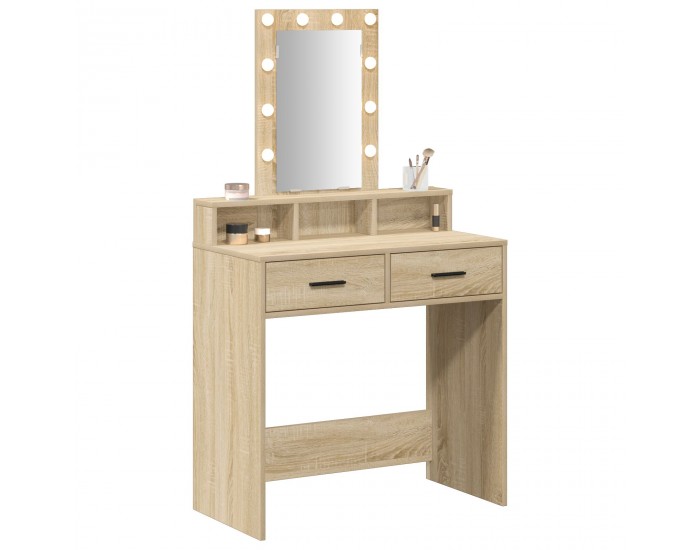 Sonata H Тоалета с LED лампи Сонома Дъб 79x41x140 см