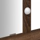 Sonata H Тоалетка с LED светлини в кафяв дъб 79x41x140 см