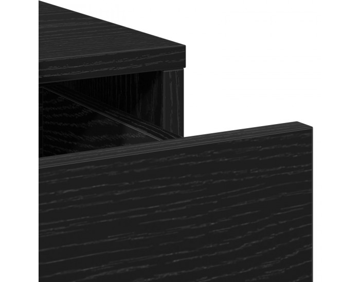 Sonata H Тоалетка с LED светлини, черен дъб, 100x41x140 см