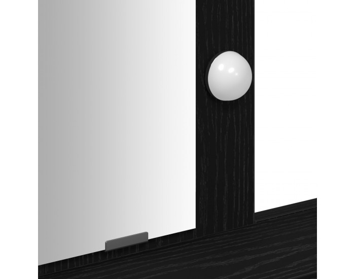 Sonata H Тоалетка с LED светлини, черен дъб, 100x41x140 см