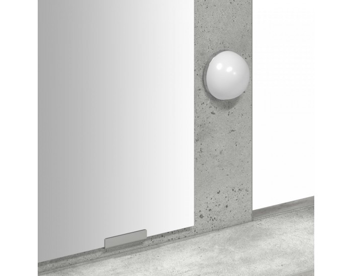 Sonata H Тоалетка с LED светлини Сив бетон 100x41x140 см