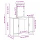 Sonata H Тоалетна маса с LED осветление Опушен дъб 102x33x135 см