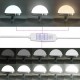 Sonata H Тоалетка с LED светлини Сиво Сонома 102x33x135 см
