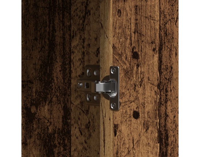 Sonata H Тоалетка с LED светлини стара дървесина 102x33x135 см