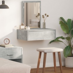 Sonata H Стенна тоалетна маса Бетонно сиво 60x40x70 см - Тоалетки и Огледала
