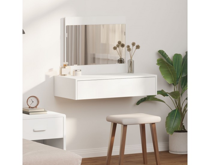 Sonata H стена висяща масичка бяла 83x40x70 см