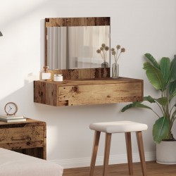 Sonata H Стенна тоалетна маса Старо дърво 83x40x70 см - Тоалетки и Огледала