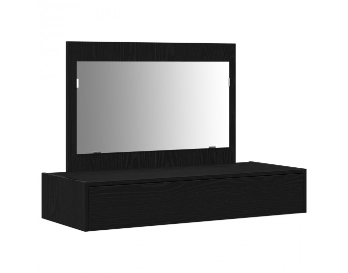 Sonata H Стена монтирана тоалетна маса в черен дъб, 100x40x70 см