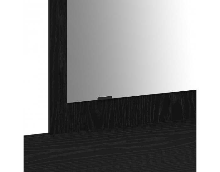 Sonata H Стена монтирана тоалетна маса в черен дъб, 100x40x70 см