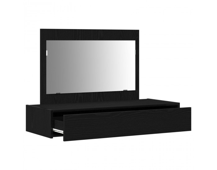 Sonata H Стена монтирана тоалетна маса в черен дъб, 100x40x70 см