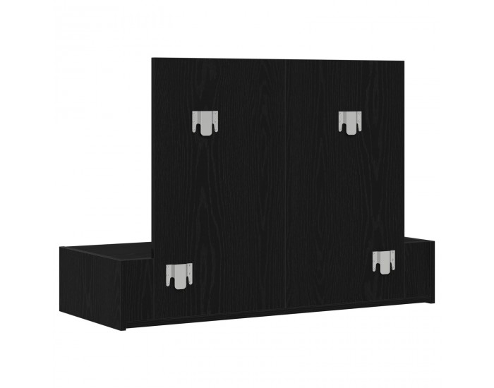 Sonata H Стена монтирана тоалетна маса в черен дъб, 100x40x70 см