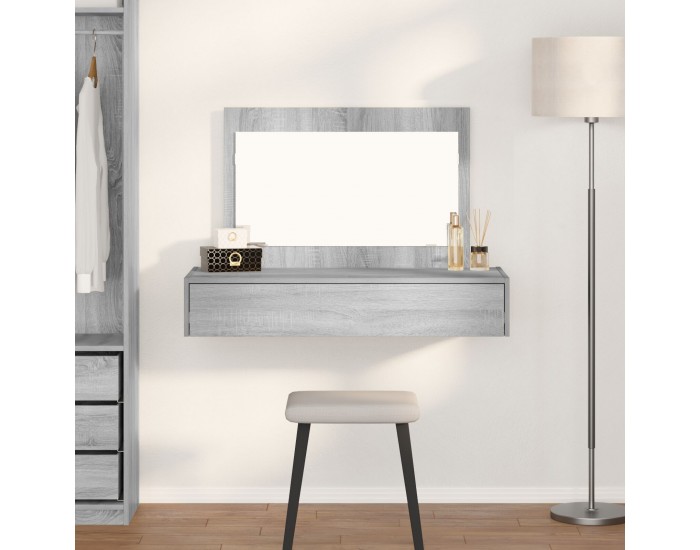 Sonata H Стенно тоалетно бюро сиво 100x40x70 см