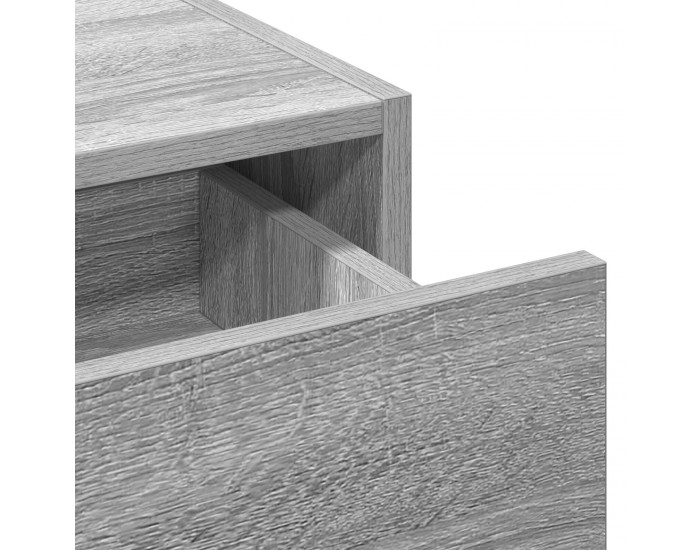 Sonata H Стенно тоалетно бюро сиво 100x40x70 см