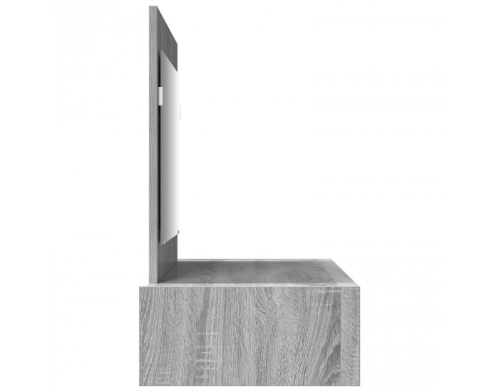 Sonata H Стенно тоалетно бюро сиво 100x40x70 см