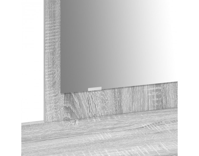 Sonata H Стенно тоалетно бюро сиво 100x40x70 см