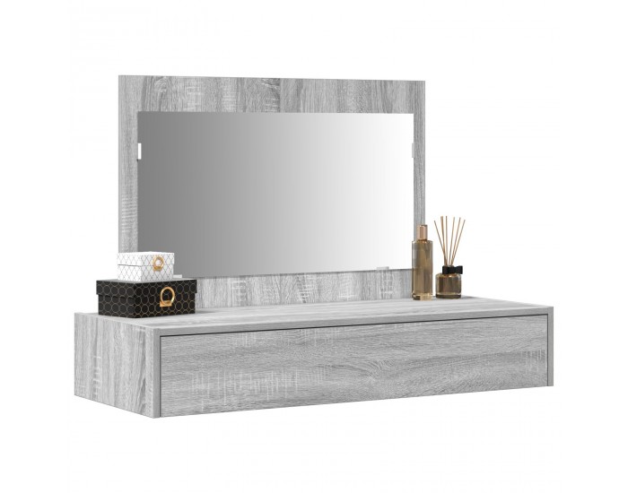 Sonata H Стенно тоалетно бюро сиво 100x40x70 см