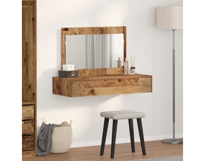 Sonata H стенно чекмедже за обличане - винтидж дърво - 100x40x70 см