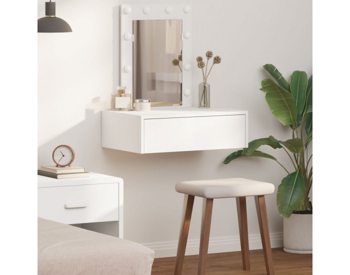 Sonata H Стенна Тоалетна Масичка с LED Лампи - Бяла