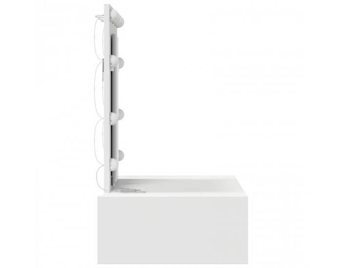 Sonata H Стенна Тоалетна Масичка с LED Лампи - Бяла