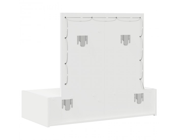 Sonata H Стенен тоалетен шкаф с LED светлини - Бял