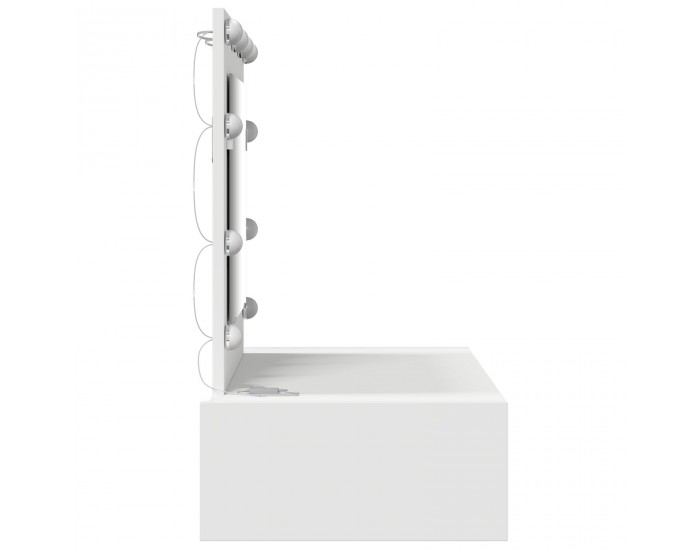 Sonata H Стенен тоалетен шкаф с LED светлини - Бял