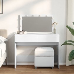 Sonata H Тоалетка с LED, бяла, 100x40x120 см - Тоалетки и Огледала